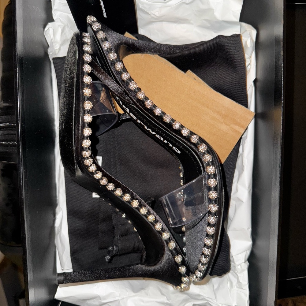 Alexander Wang Black Heels with Silver Accents